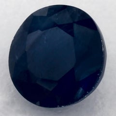 1.36 Karat Blauer runder Saphir, loser Edelstein