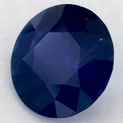 1.36 Ct Blue Sapphire Round Loose Gemstone (pierre précieuse en vrac)