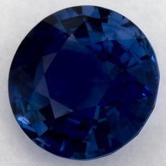 1.36 Ct Blue Sapphire Round Loose Gemstone (pierre précieuse en vrac)