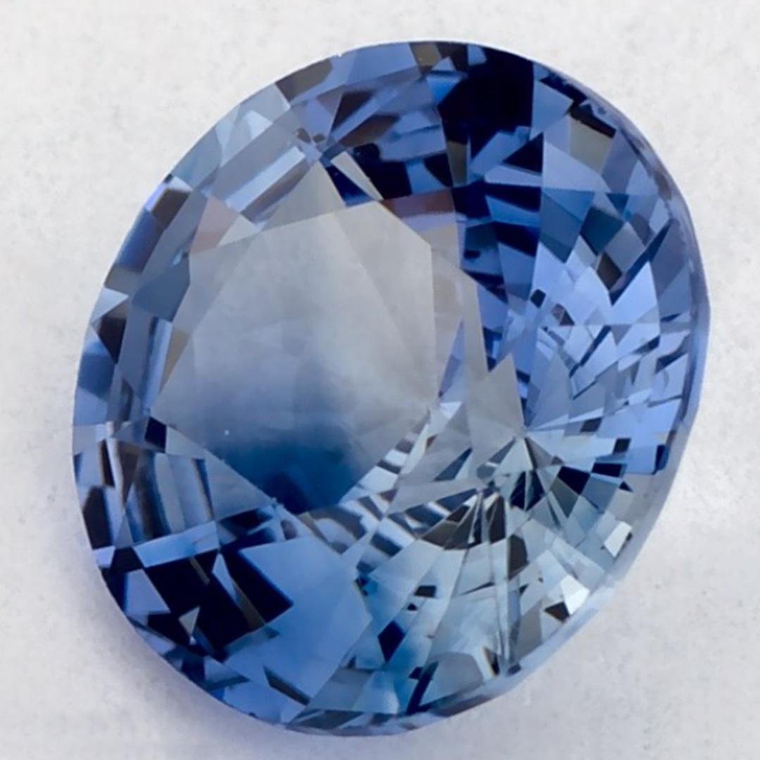 1.36 Karat Blauer runder Saphir, loser Edelstein (Rundschliff) im Angebot