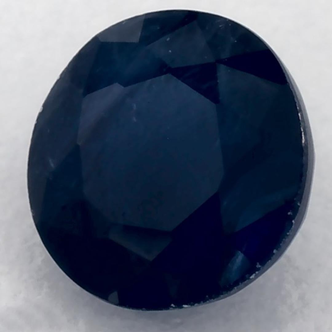 1.36 ct Zafiro Azul Redondo Gema Suelta Corte redondo en venta