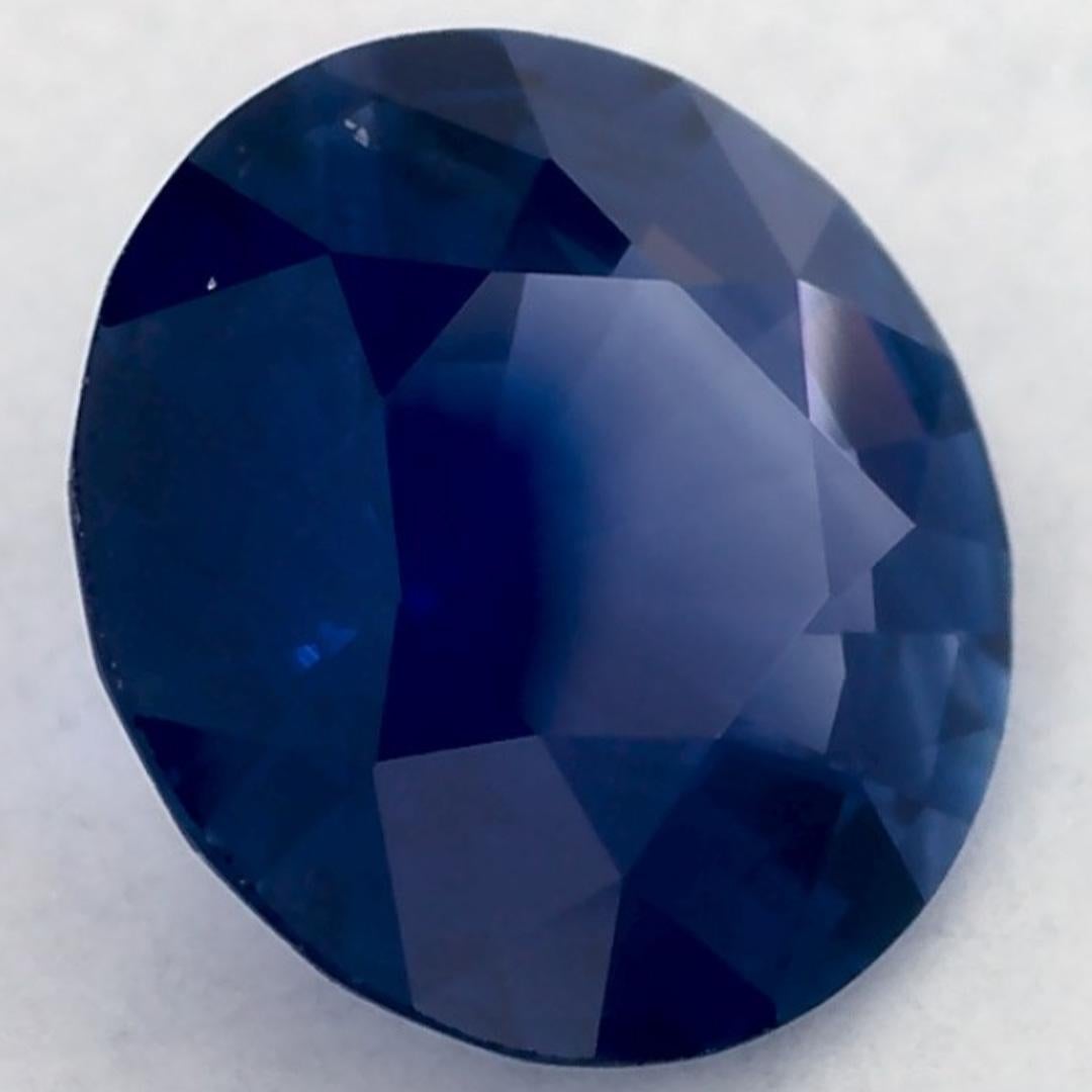 1.36 Karat Blauer runder Saphir, loser Edelstein (Rundschliff) im Angebot