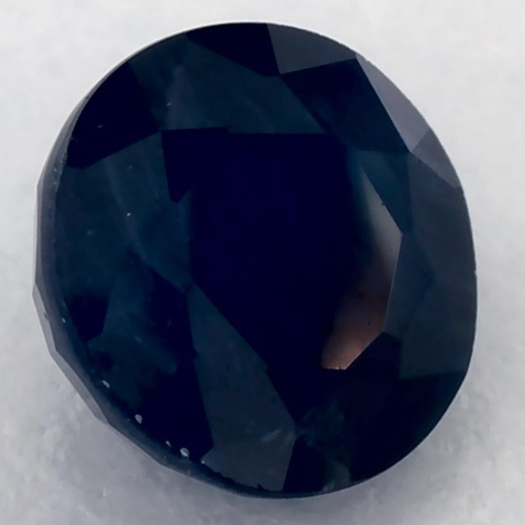 1.36 ct Zafiro Azul Redondo Gema Suelta en Nuevo estado para la venta en Fort Lee, NJ