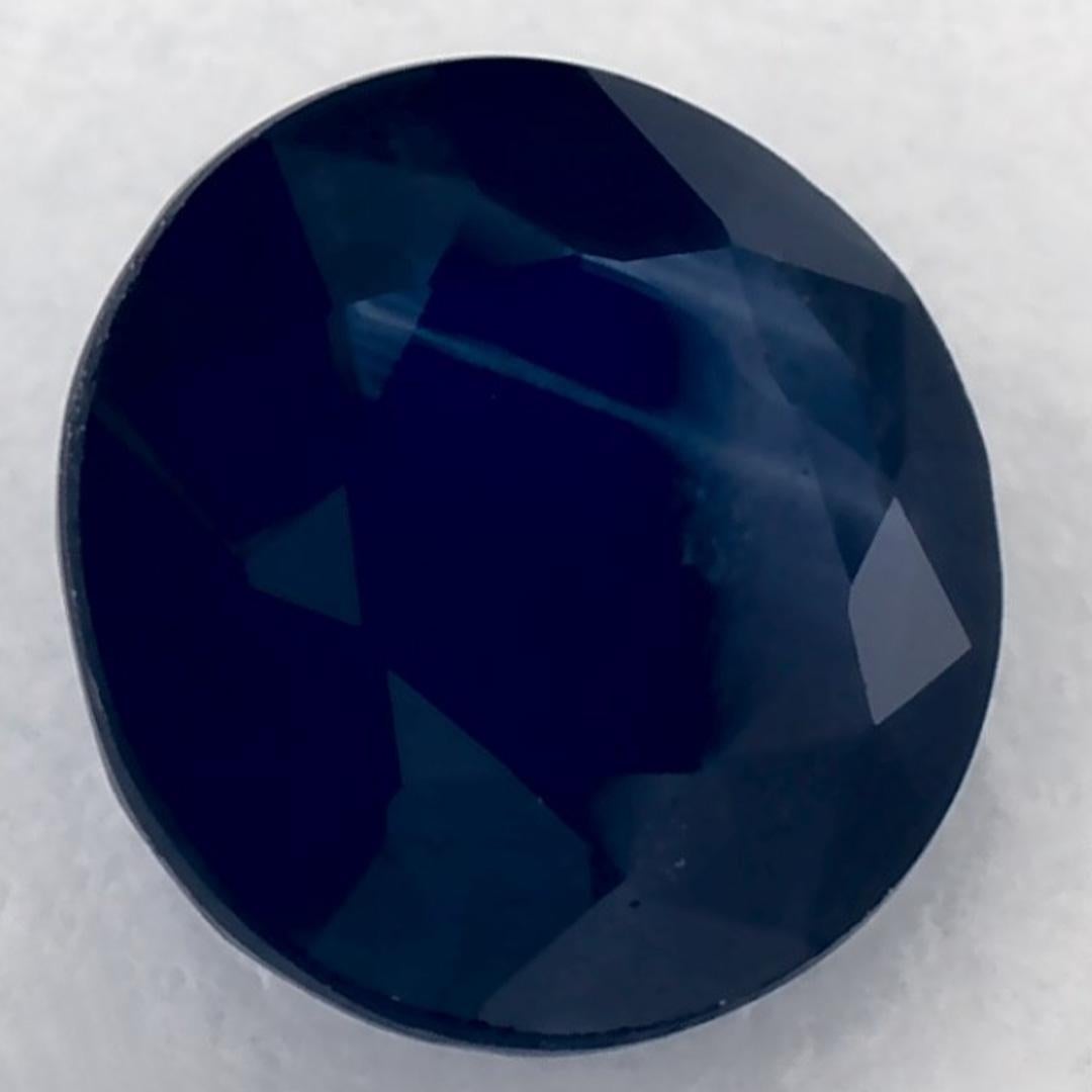 1.36 Ct Blue Sapphire Round Loose Gemstone (pierre précieuse en vrac) Neuf - En vente à Fort Lee, NJ