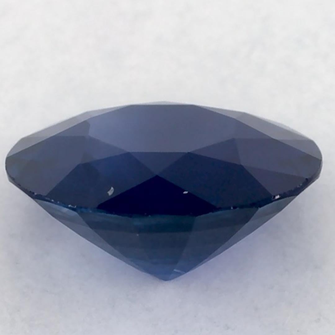 1.36 Karat Blauer runder Saphir, loser Edelstein im Zustand „Neu“ im Angebot in Fort Lee, NJ