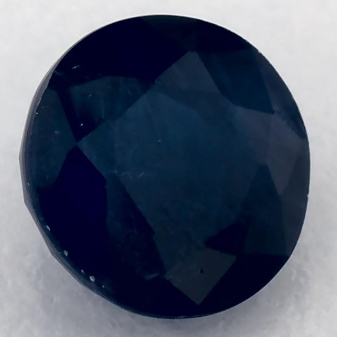 De las mujeres 1.36 ct Zafiro Azul Redondo Gema Suelta en venta