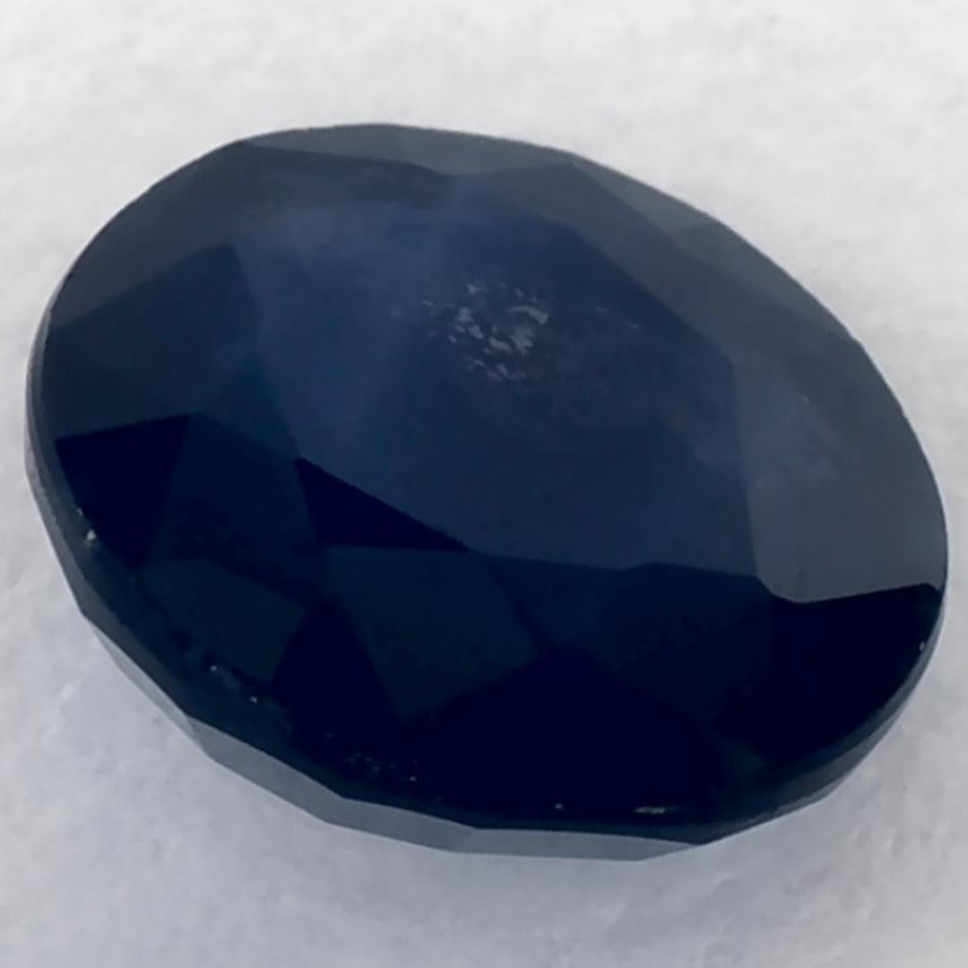 1.36 Ct Blue Sapphire Round Loose Gemstone (pierre précieuse en vrac) en vente 1