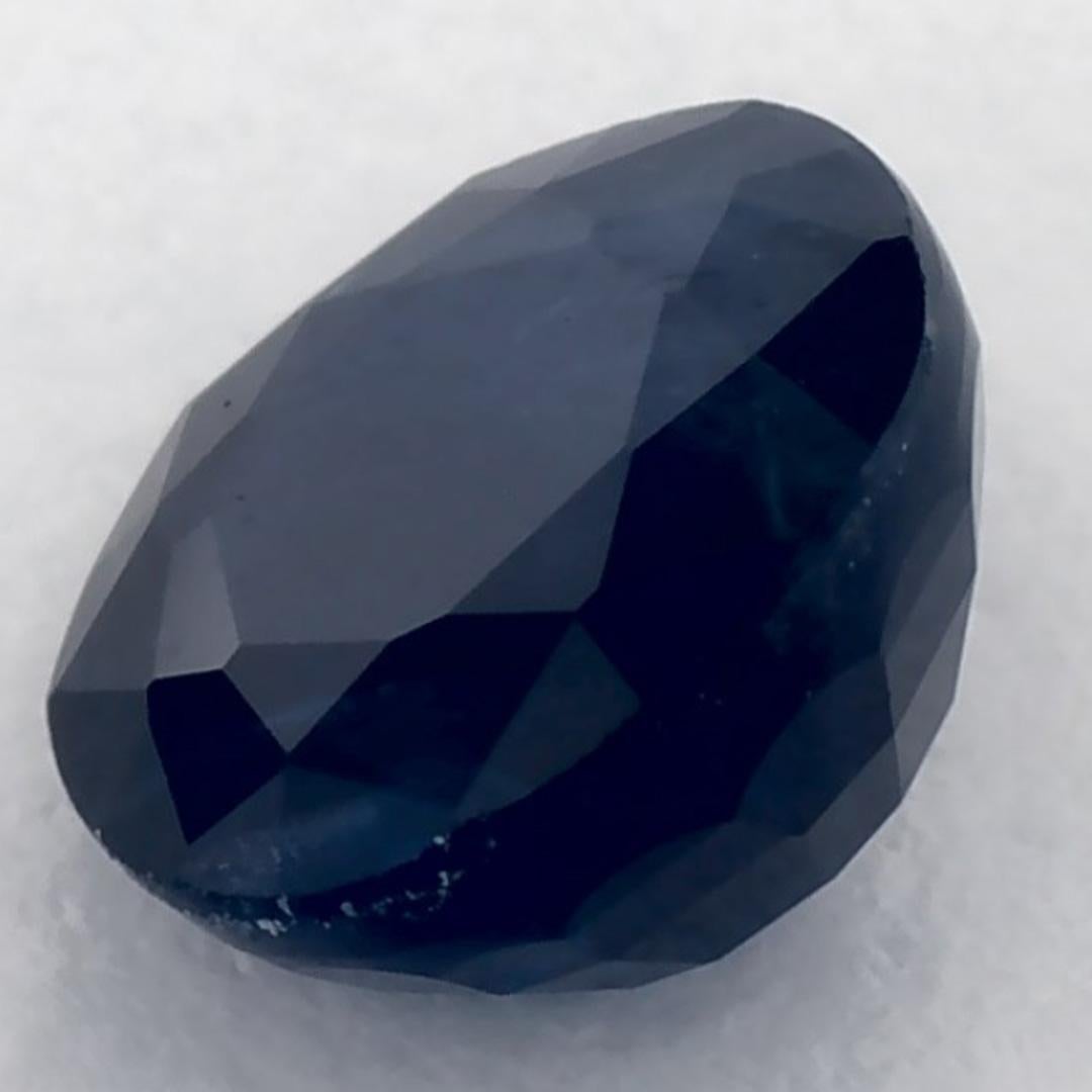 1.36 ct Zafiro Azul Redondo Gema Suelta en venta 2