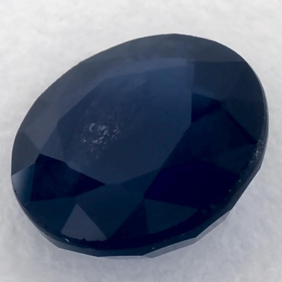 1.36 Ct Blue Sapphire Round Loose Gemstone (pierre précieuse en vrac) en vente 2