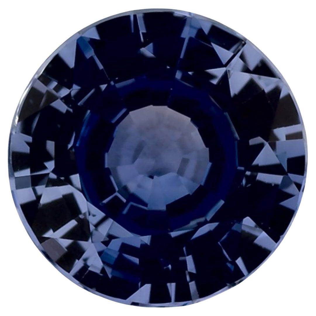 1.36 Ct Blue Sapphire Round Loose Gemstone