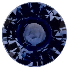 1.36 Ct Blue Sapphire Round Loose Gemstone