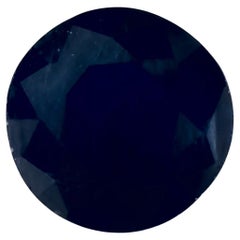 1.36 Ct Blue Sapphire Round Loose Gemstone