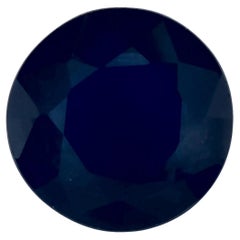 1.36 Ct Blue Sapphire Round Loose Gemstone