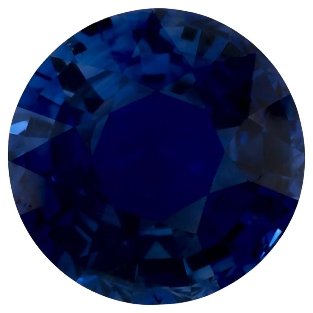 1.36 Ct Blue Sapphire Round Loose Gemstone