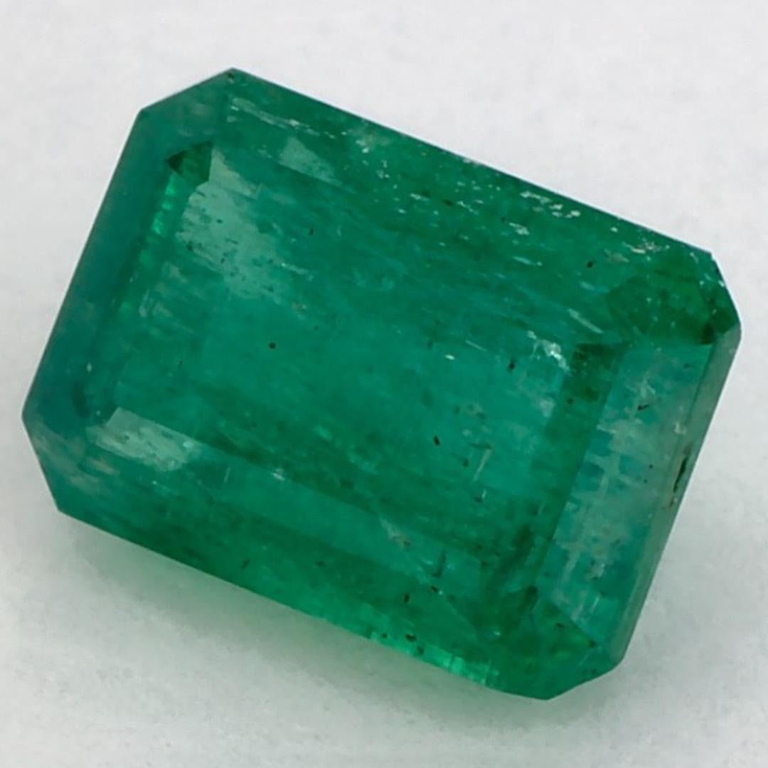 Octagon Cut 1.36 Ct Emerald Octagon Loose Gemstone For Sale