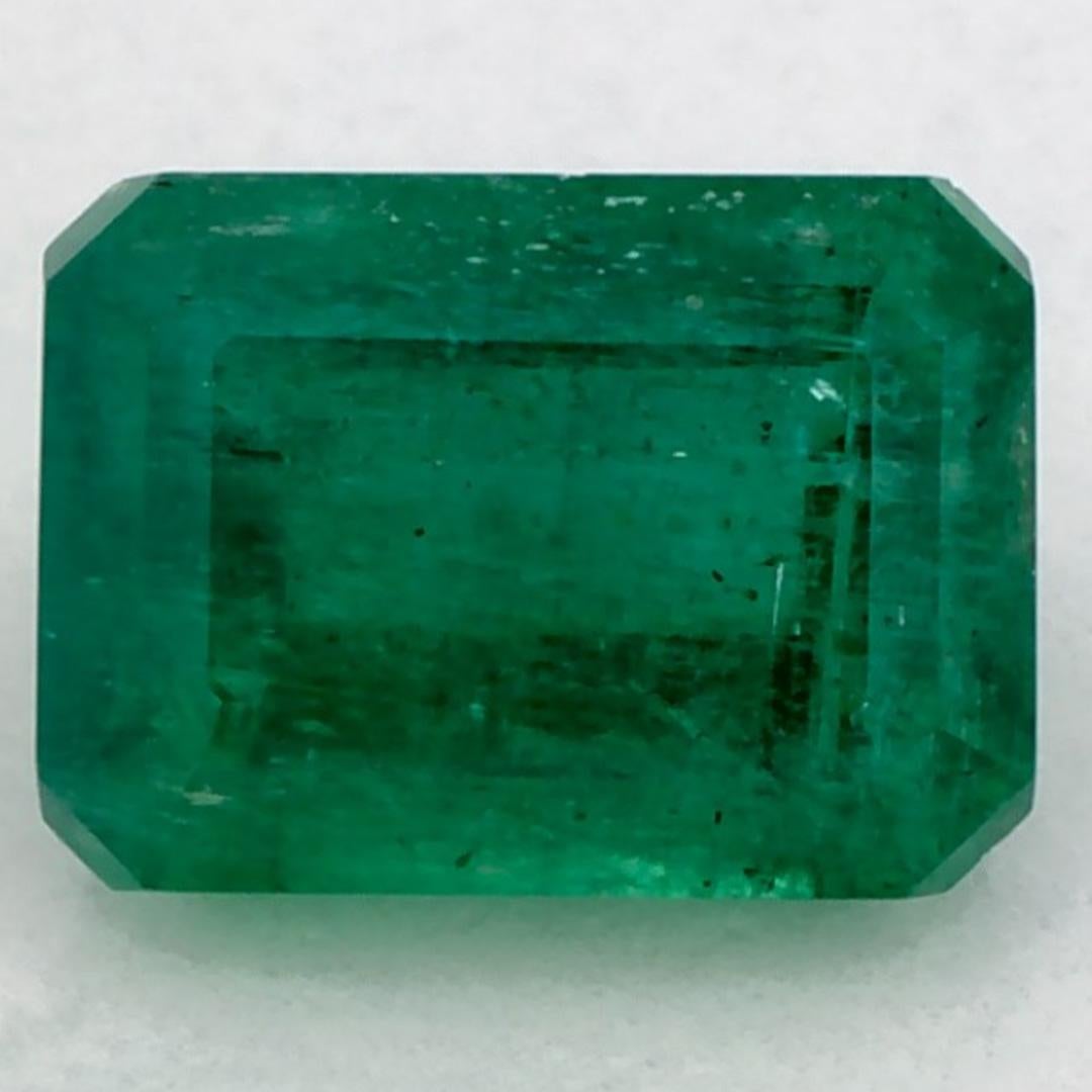 1.36 Ct Emerald Octagon Loose Gemstone For Sale