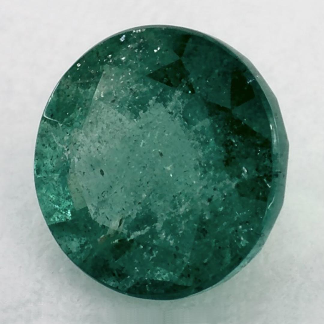 Taille ronde 1.36 Ct Emerald Round Loose Gemstone (pierre précieuse en vrac) en vente