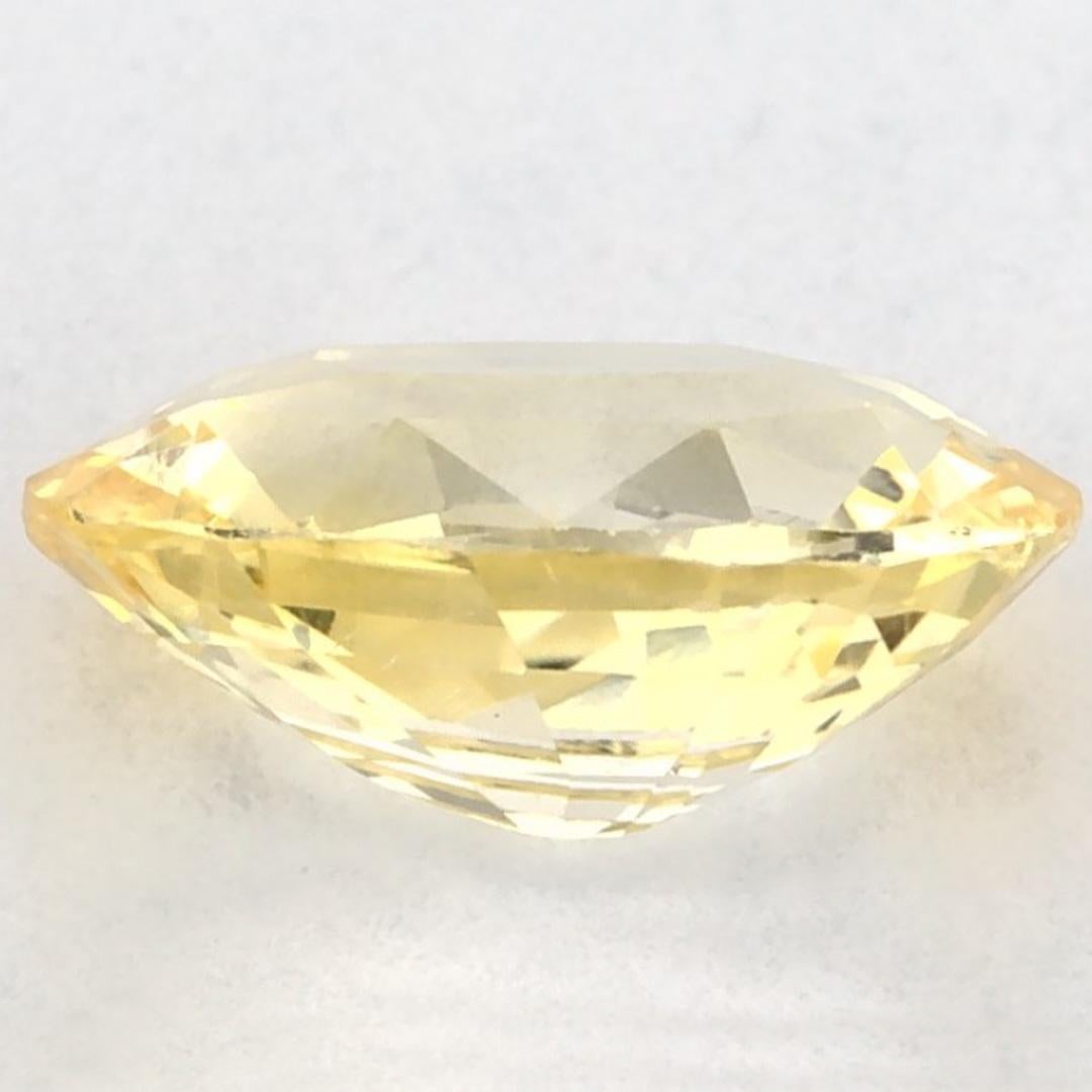 1.36 carati di zaffiro giallo ovale sfuso In condizioni Nuovo in vendita a Fort Lee, NJ