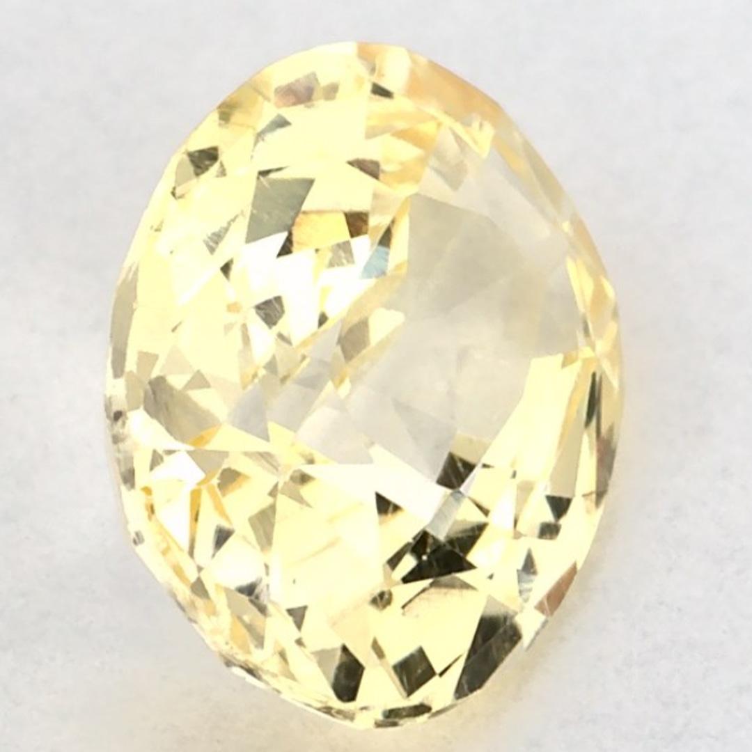 1.36 carati di zaffiro giallo ovale sfuso in vendita 2