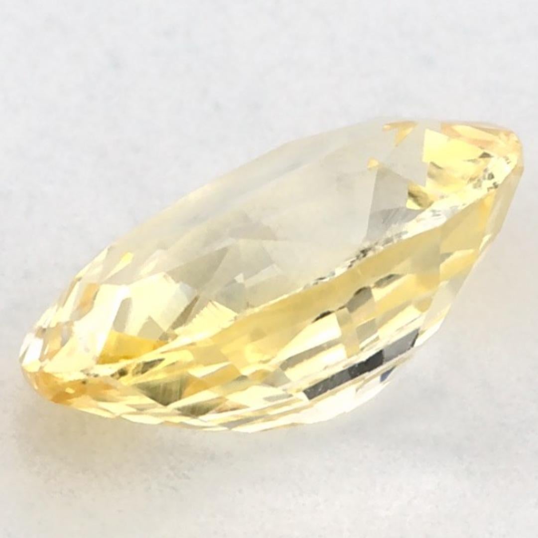 1.36 carati di zaffiro giallo ovale sfuso in vendita 3