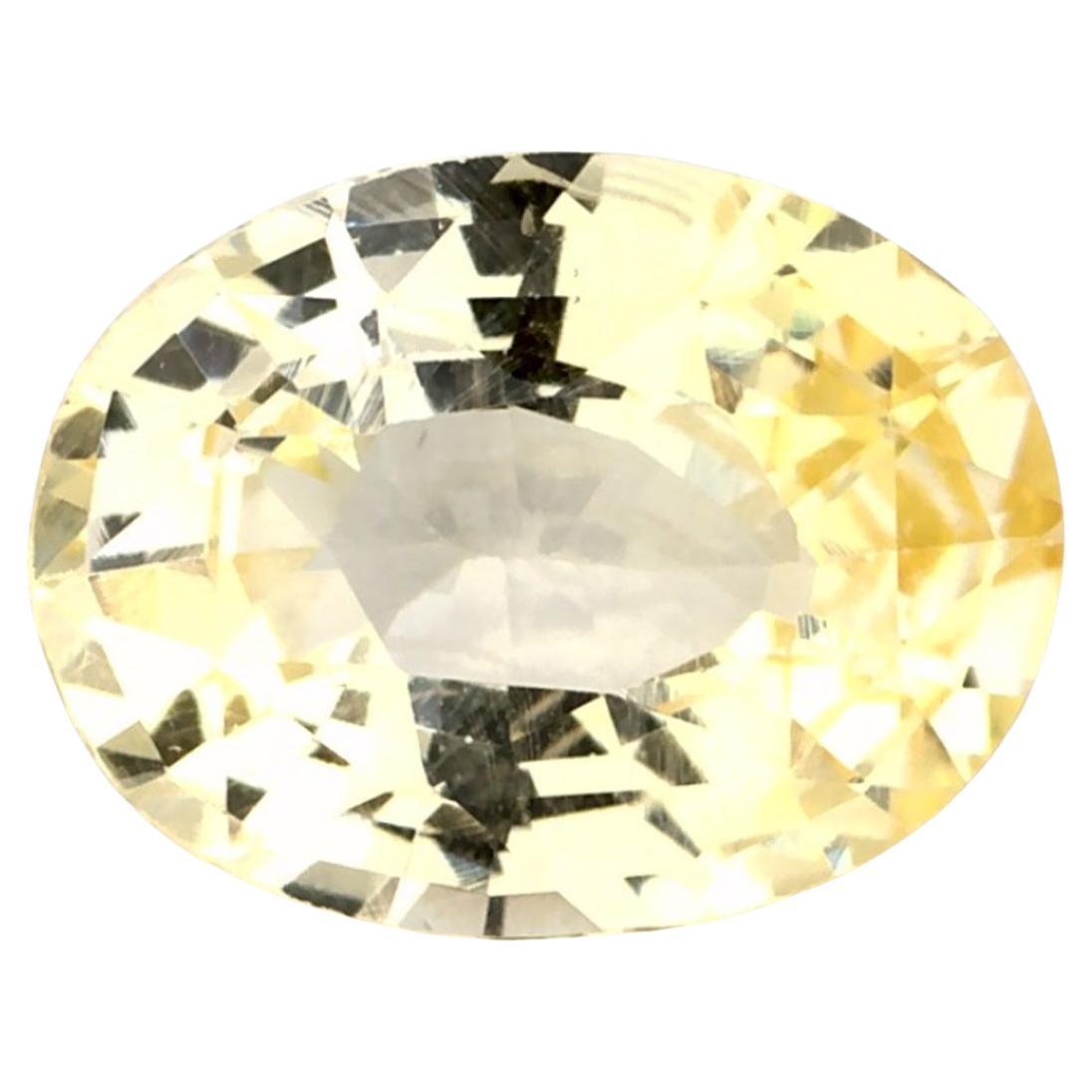1.36 Ct Yellow Sapphire Oval Loose Gemstone (pierre précieuse en vrac)