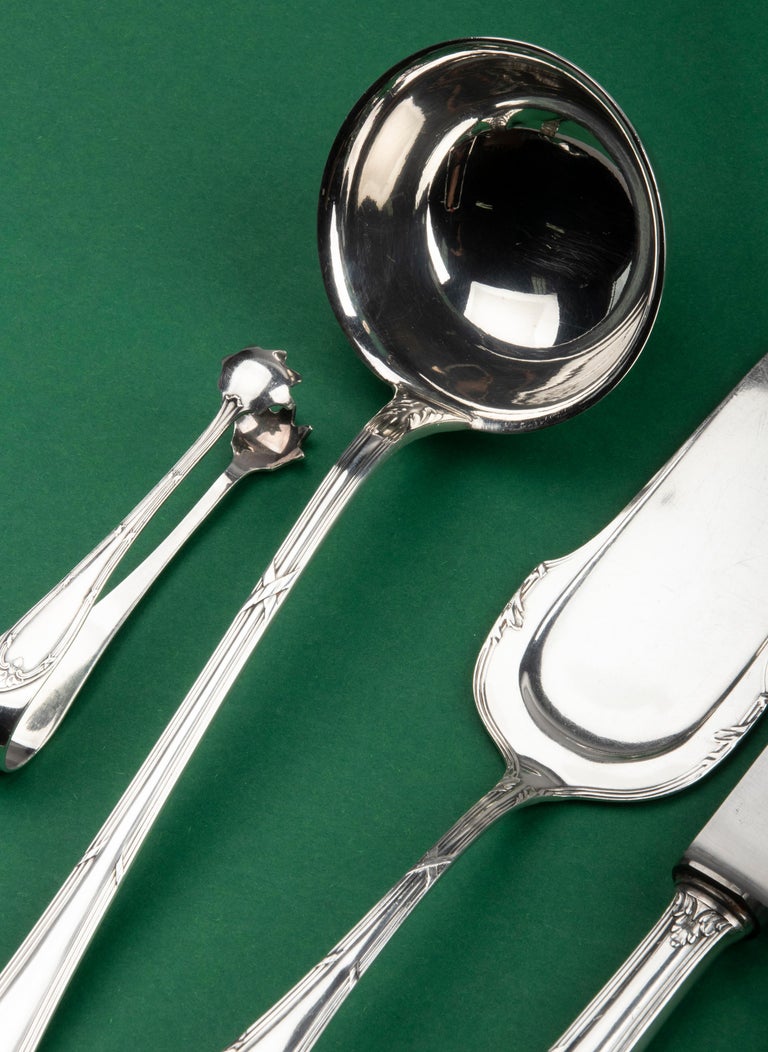 136Piece Set of Silver Plated Flatware in Canteen made by Wellner For
