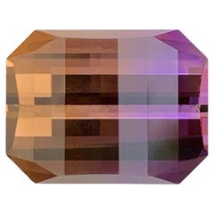 13.60 Carat Loose Bicolor Ametrine Stone Pixel Cut Natural Brazilian Gemstone