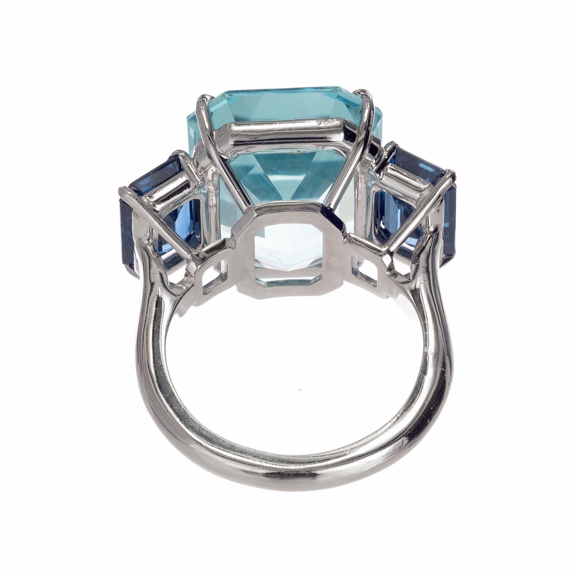 natural aquamarine stone ring