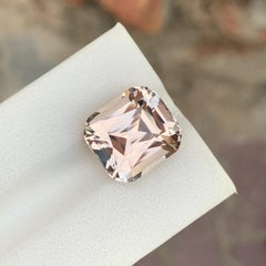 13.60 Carat Natural Faceted Golden Topaz Cushion Shape Gemstone