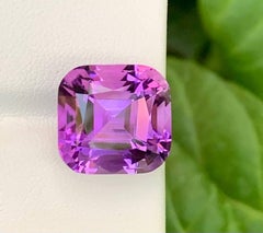 13.60 Carat Natural Loose Purple Amethyst Stone Cushion Cut Brazilian Gemstone