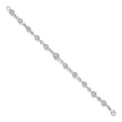 13.60 Carat Round Brilliant G SI1 Diamond Platinum Link Bracelet