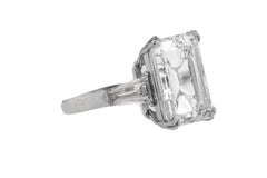 13.61 Carat Engagement Emerald Cut Diamond Ring