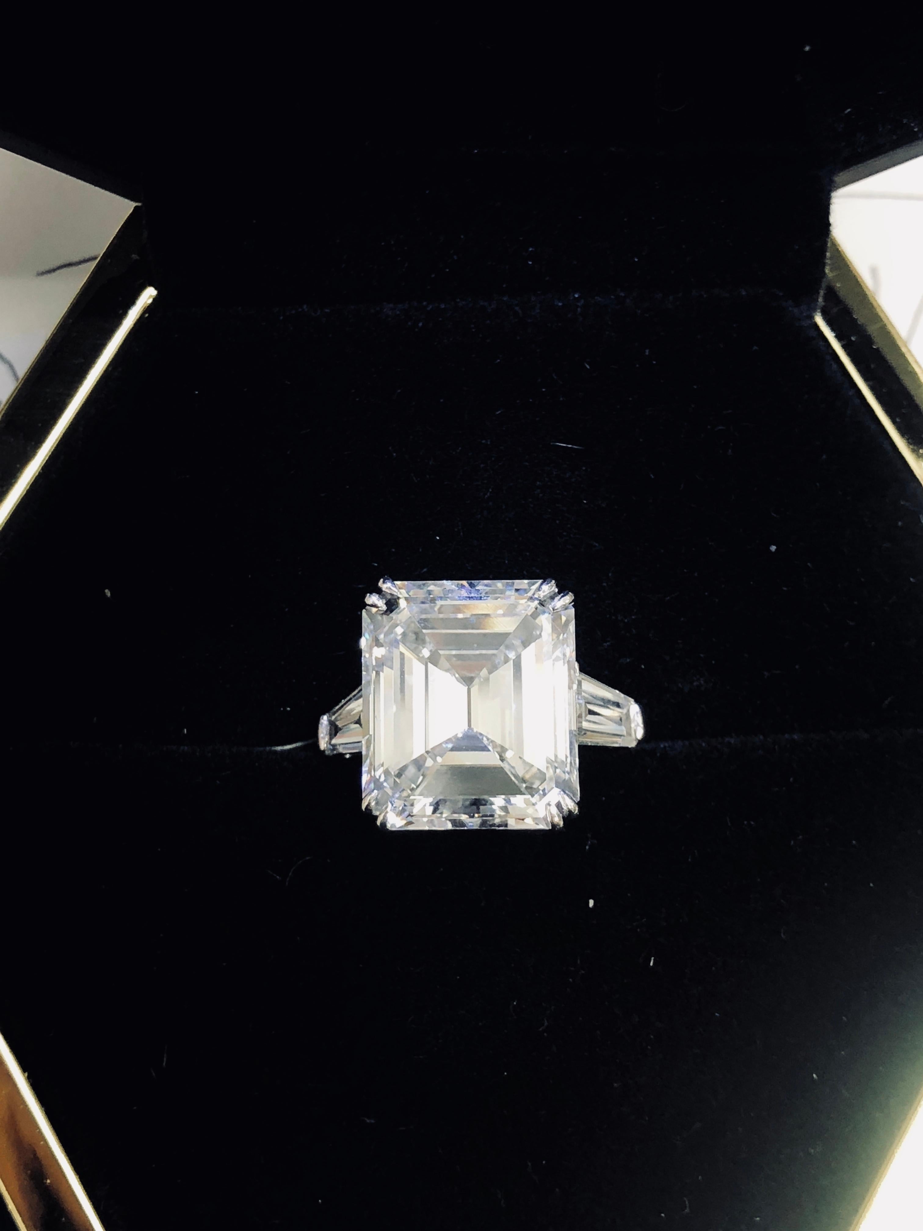 Emerald Cut 13.61 Carat GIA Certified Diamond Ring