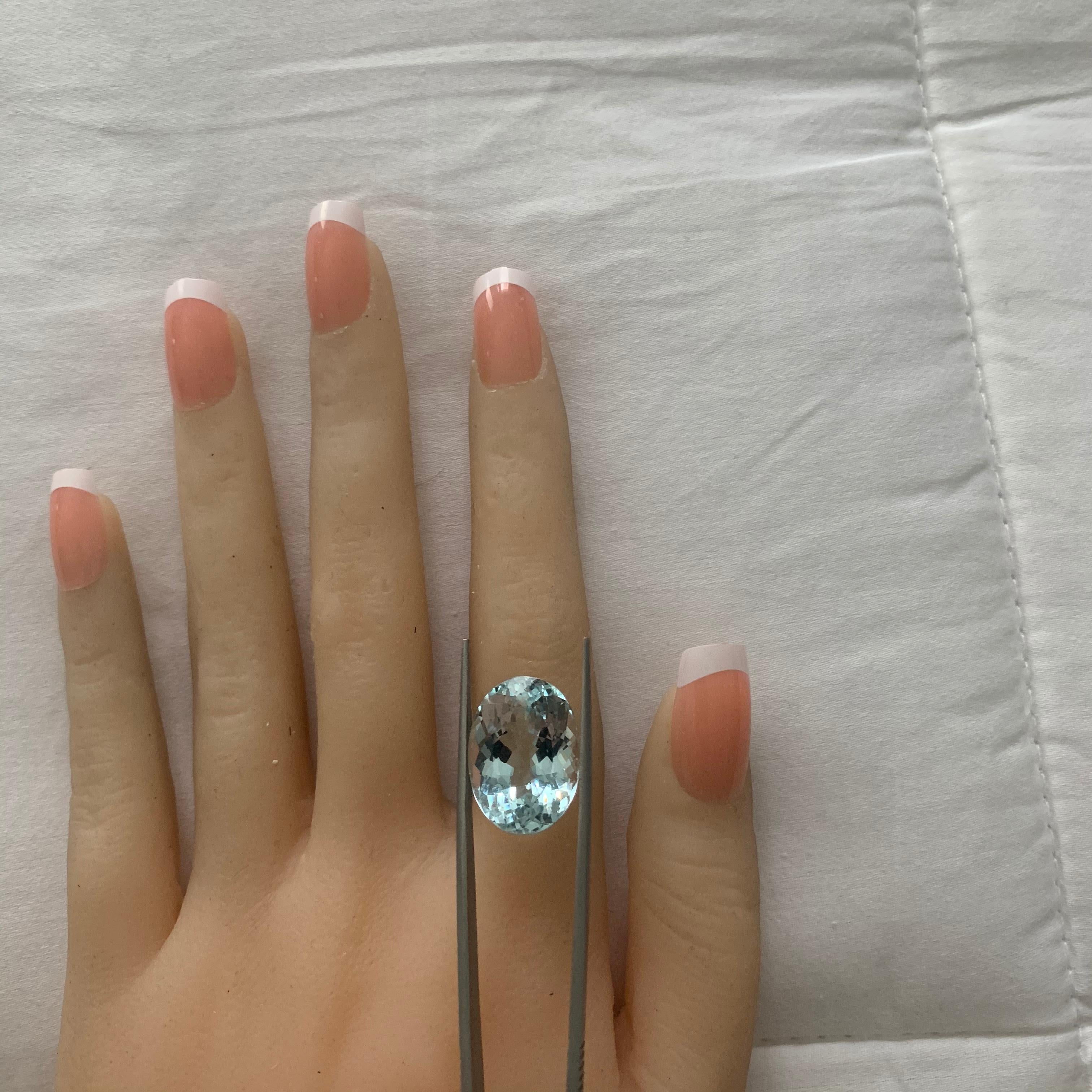 13,63 Karat Ovaler Aquamarin Loser Edelstein 

Can gemacht werden für jede Fingergröße, Anhänger, ect..., wird dies gemacht werden, um zu bestellen und dauert etwa 2-4 Wochen ab Kunden endgültige Design Genehmigung. Wenn Sie einen früheren Termin