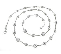13.63 Carat Diamond by the Yard Necklace