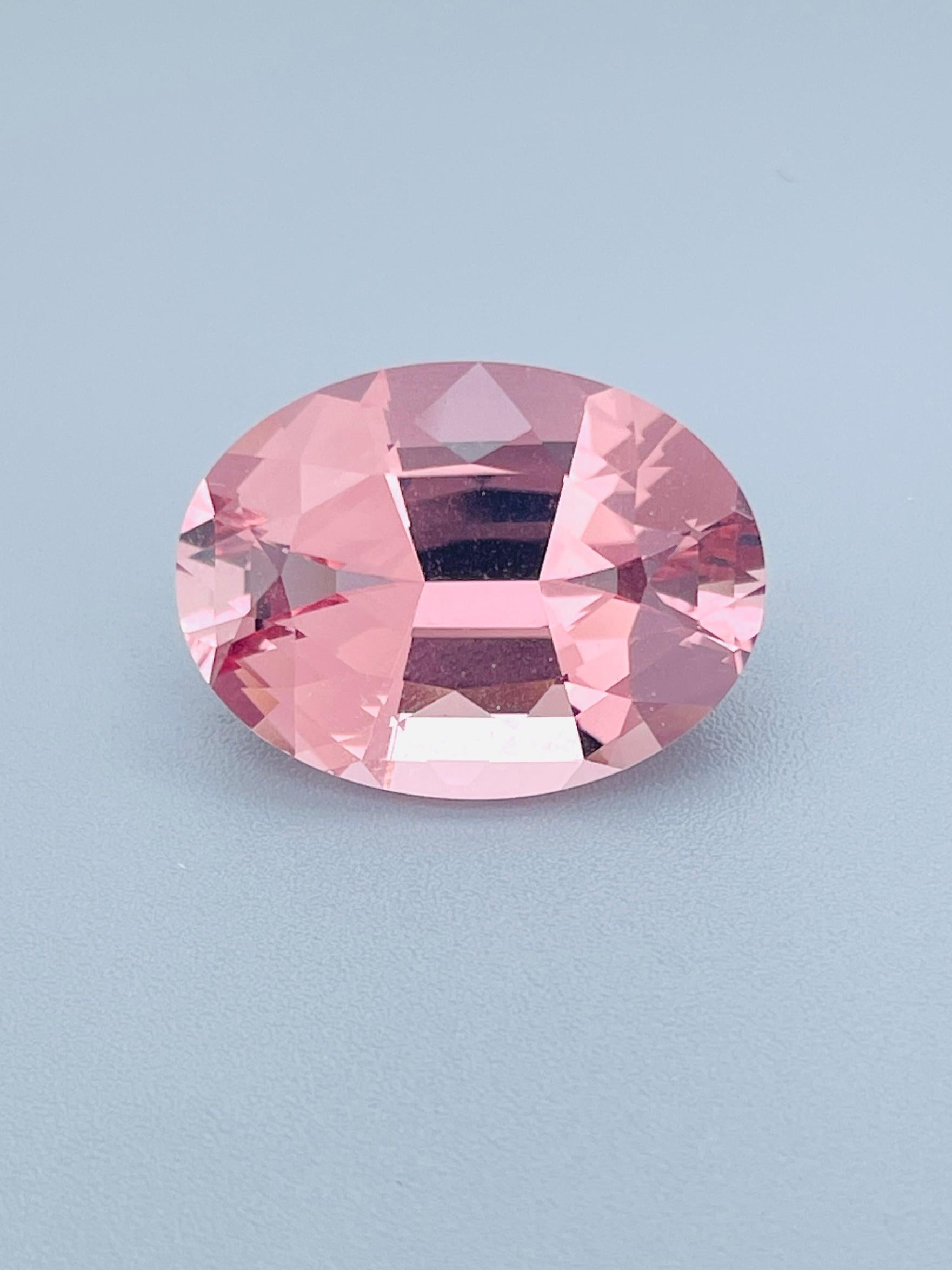 Morganite naturelle de 13,65 carats de couleur rose intense du Brésil en vente 4
