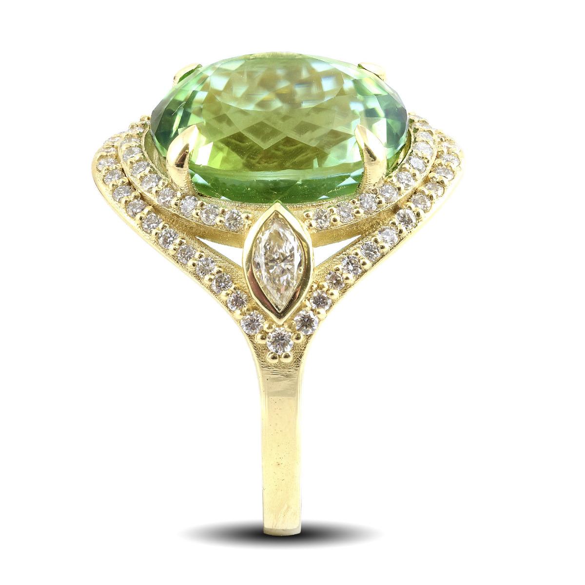 yellow green tourmaline