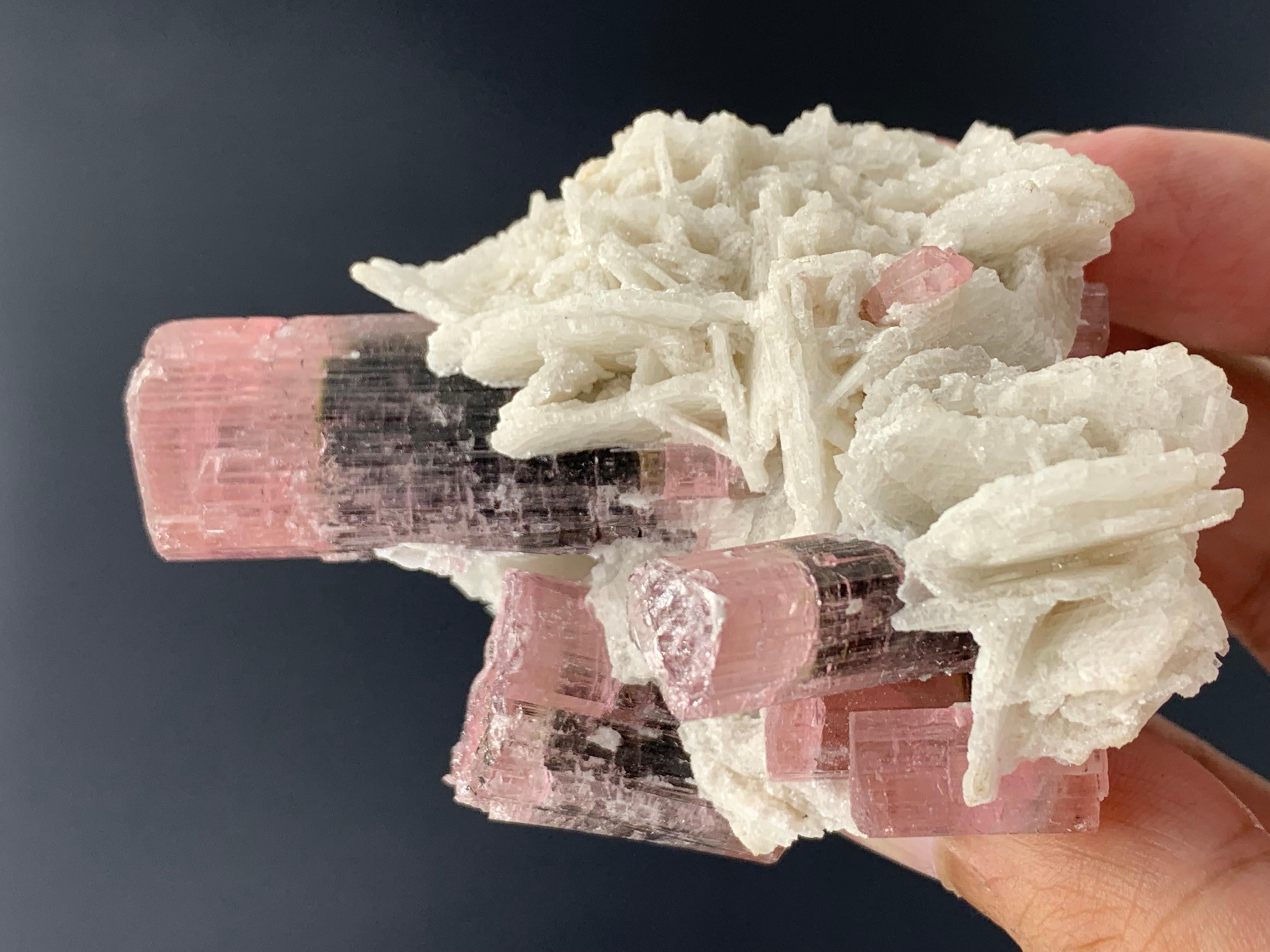 136.98 Gram Beautiful Bi Color Tourmaline Specimen From Skardu, Pakistan  For Sale 10