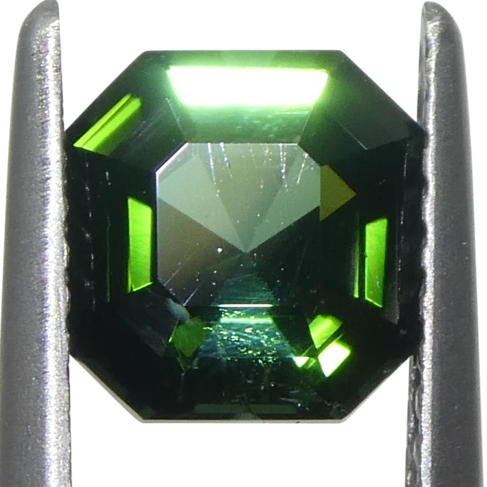 Turmalina Verde Cuadrada/Corte Asscher de 1,36ct en venta 7