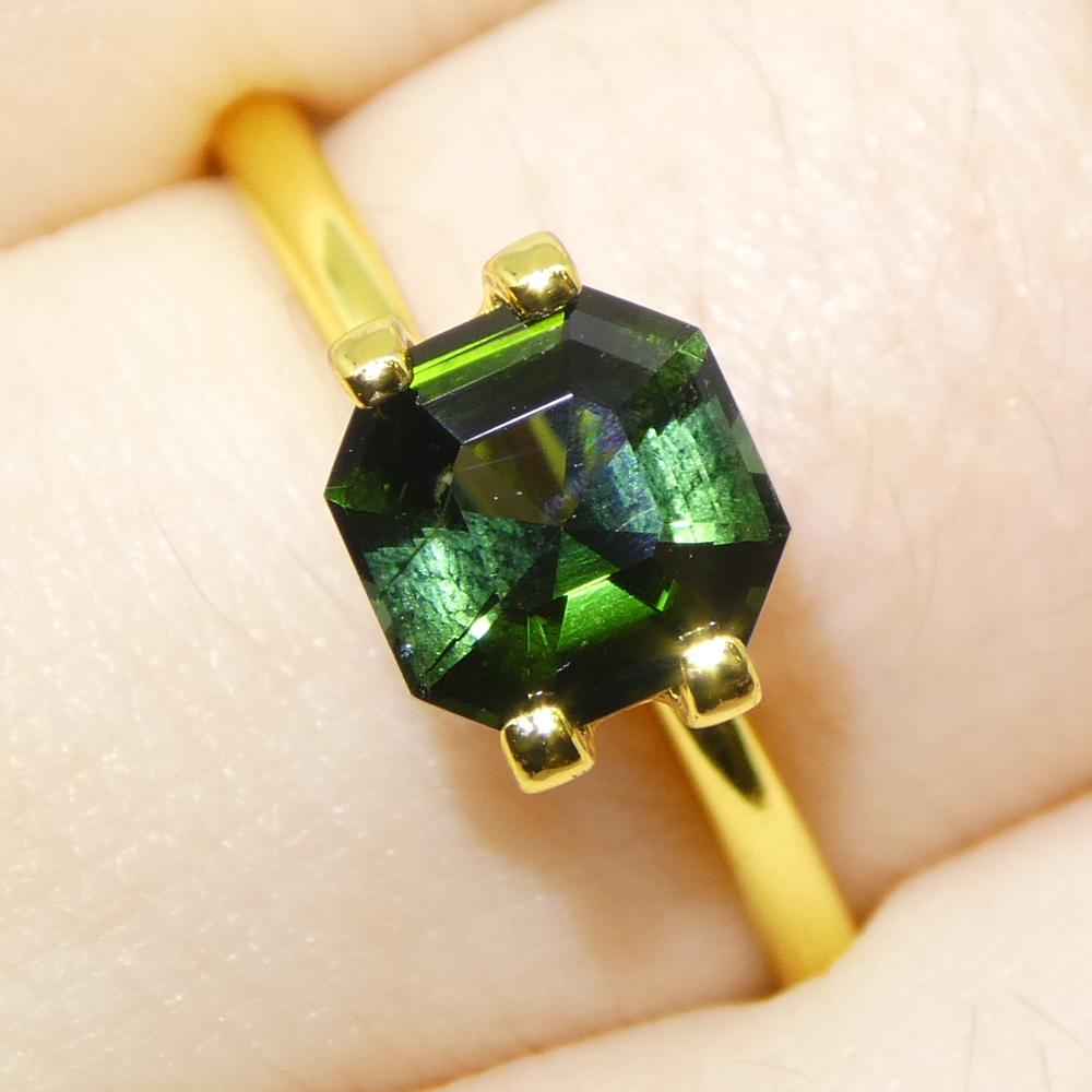 Turmalina Verde Cuadrada/Corte Asscher de 1,36ct en Nuevo estado para la venta en Toronto, Ontario