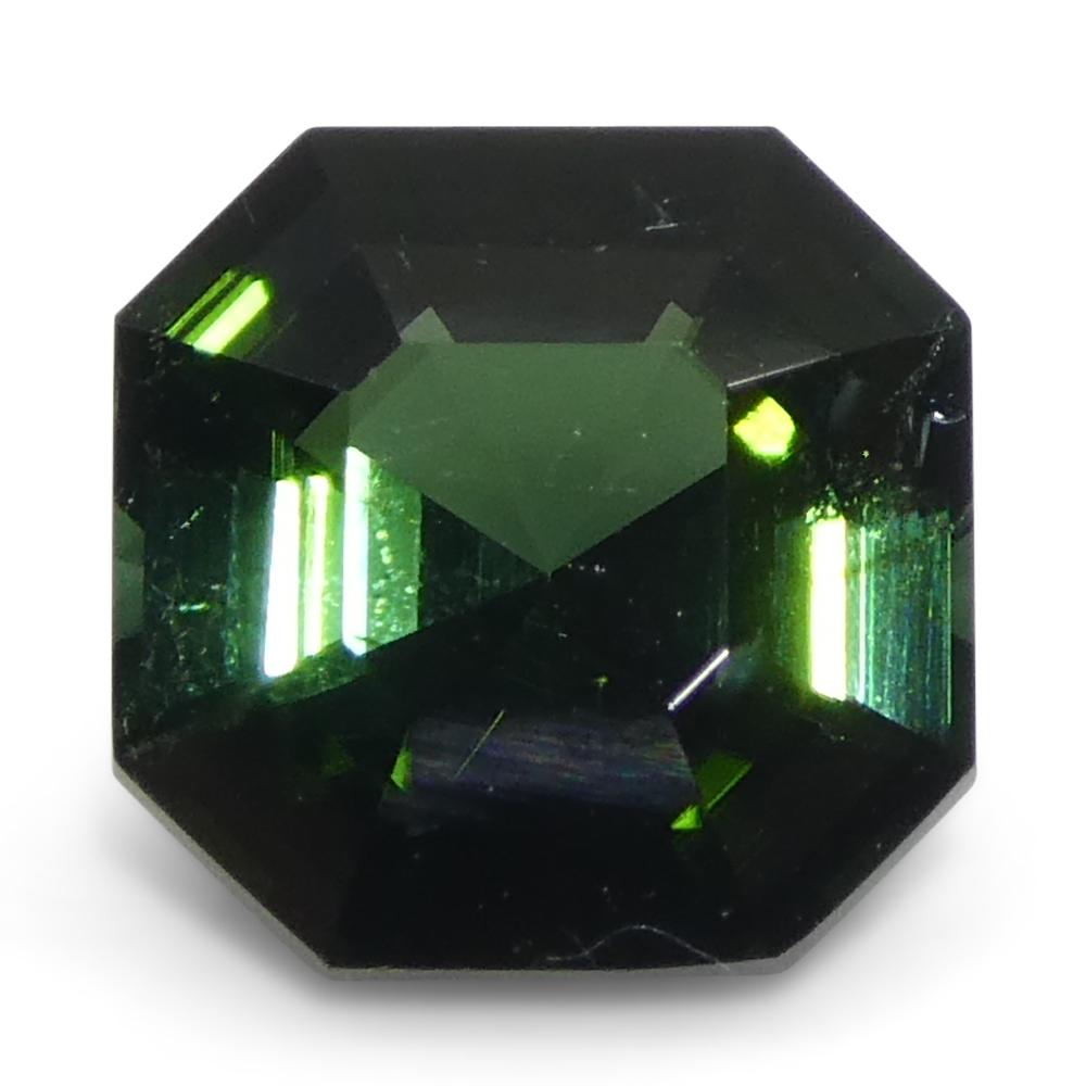 Turmalina Verde Cuadrada/Corte Asscher de 1,36ct en venta 1