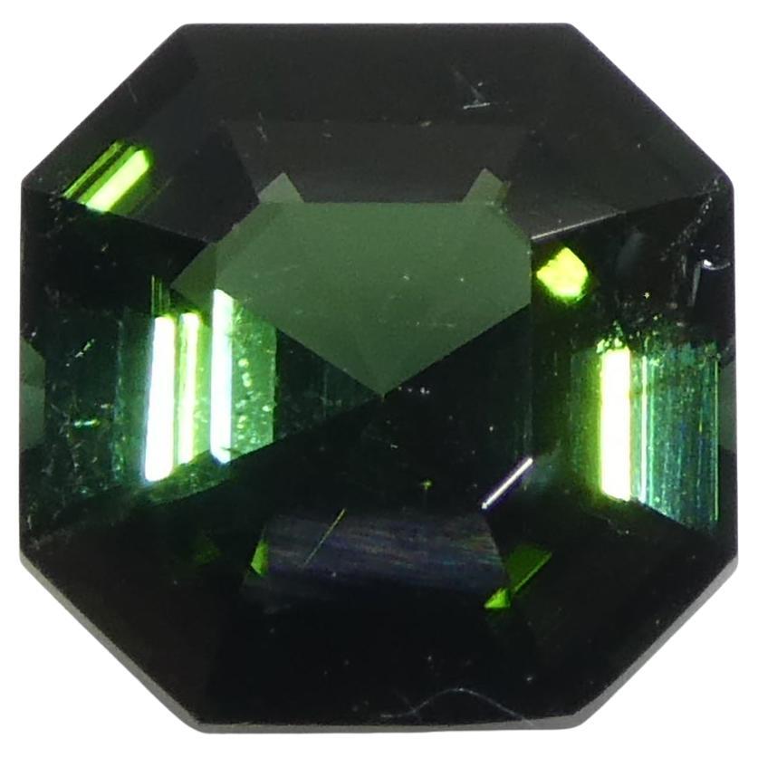 Turmalina Verde Cuadrada/Corte Asscher de 1,36ct en venta