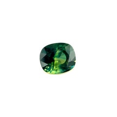 1.36ct Bi Colour Sapphire Unique Australian Blue Green Cushion Cut 6.6x5.6mm VS