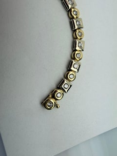 Bracelet en diamants de 1,36 ct, en or bicolore 14 carats