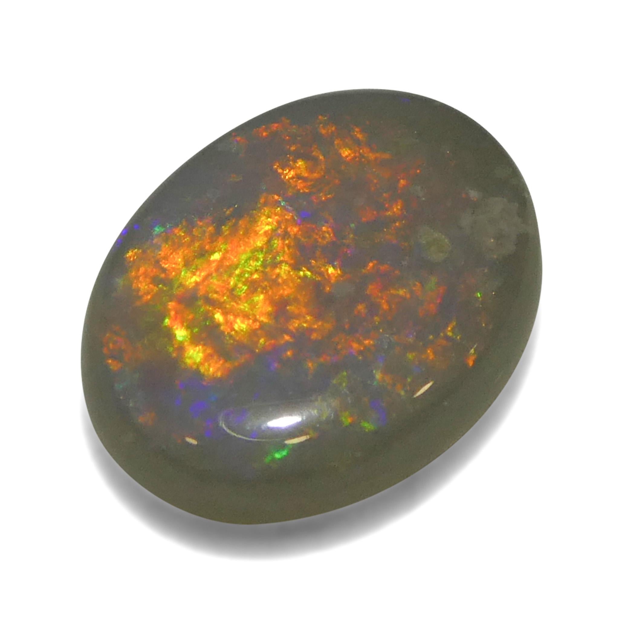 Ópalo gris cabujón oval de 1.36 ct de Australia en venta 1