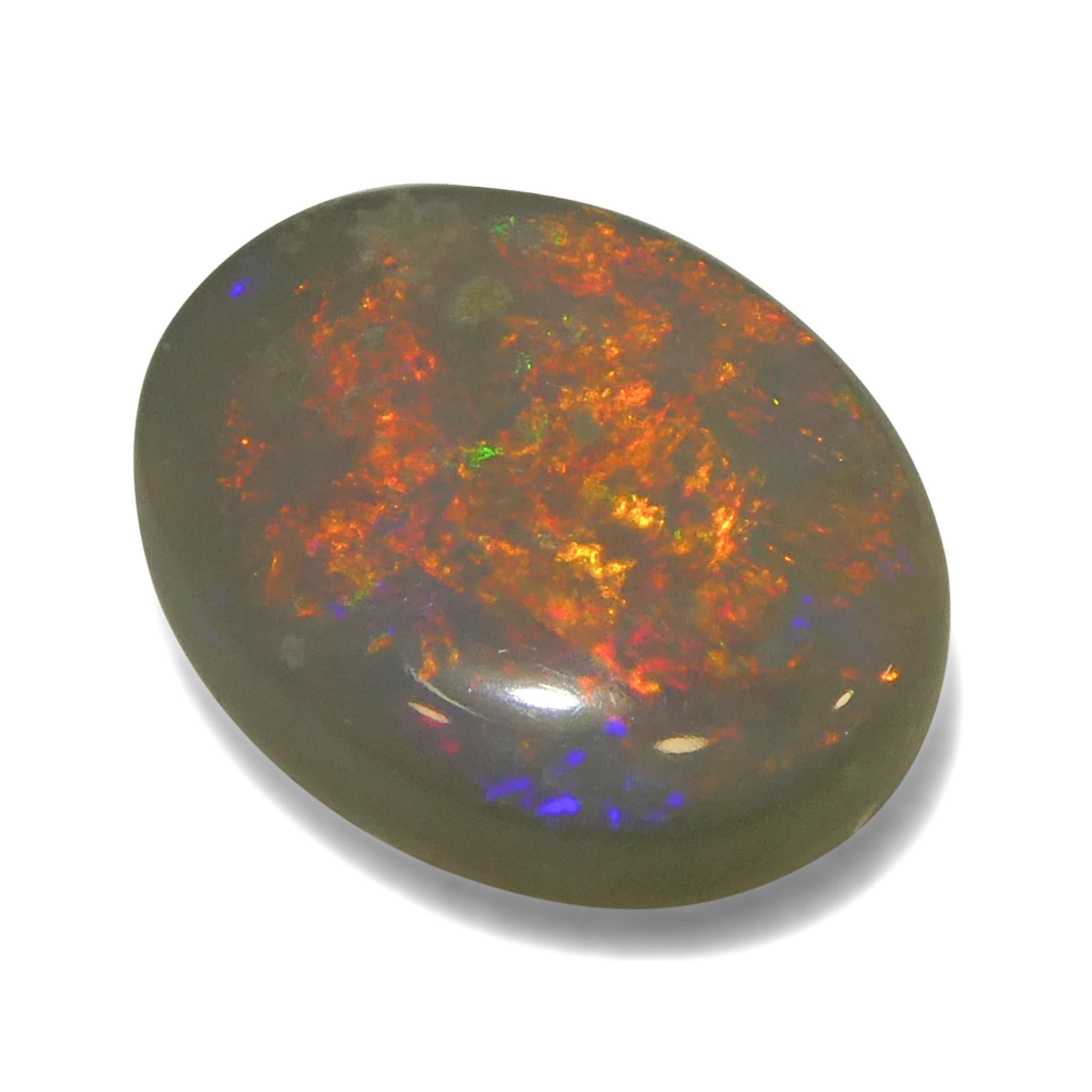 Ópalo gris cabujón oval de 1.36 ct de Australia en venta 2