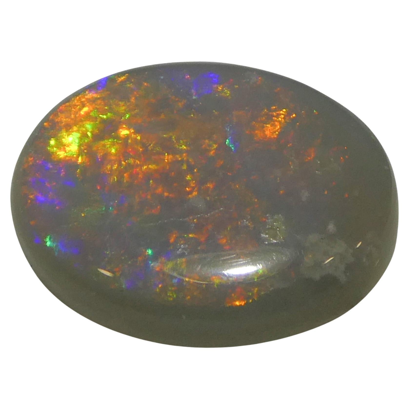 Ópalo gris cabujón oval de 1.36 ct de Australia en venta