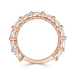 1.36ct Oval Cut Diamond Wedding Band in 18k Rose Gold
