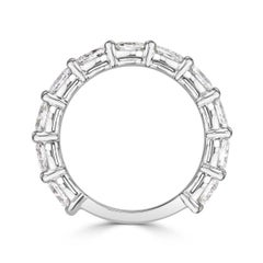 1.36ct Oval Cut Diamond Wedding Band in 18k White Gold