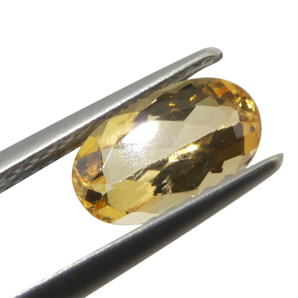 1.36ct Oval Orange Imperial Topaz from Brazil Unheated For Sale 6